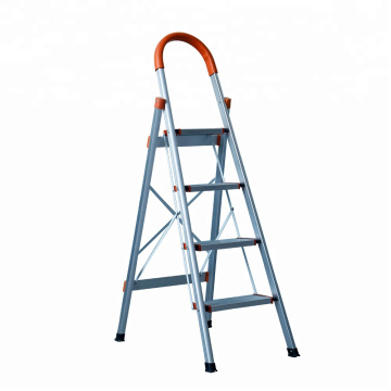 3-Stufen-Heimleiter mit Handlauf Leichte Aluminium-D-Form-Treppe